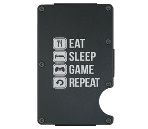 Eat, Sleep, Game, Repeat. Gamer Wallet - CarbonKlip