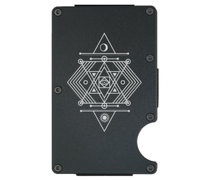 Sacred Geometry Sun and Moon Wallet - CarbonKlip