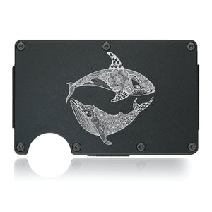 Whale Zentangle Wallet - CarbonKlip
